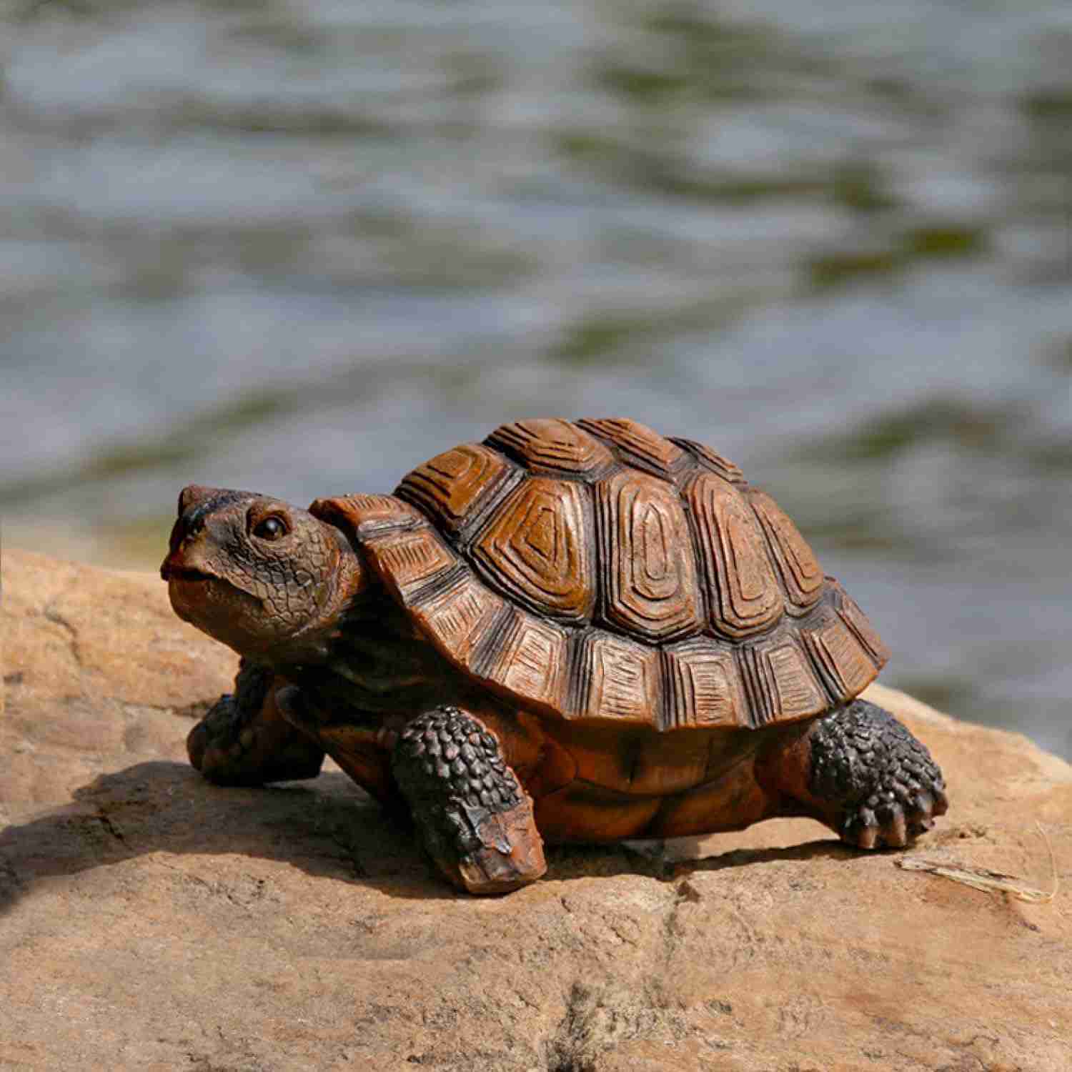 9 リアル ラージ A タートル 大きい カメ 亀 置物 オブジェ ディスプレイ 飾り インテリア 飾り物 ガーデニング雑貨 樹脂オブジェ アウトドア 出窓 風景 お庭 庭彫刻の装飾 置き物 オーナメ