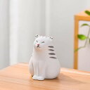 猫 置物 ねこ セラミック オブジェ キャット 置物 ガーデニング アンティーク 可愛い置物 猫の親子 可愛い 動物 置き物 アニマル 北欧 インテリア 雑貨 ...