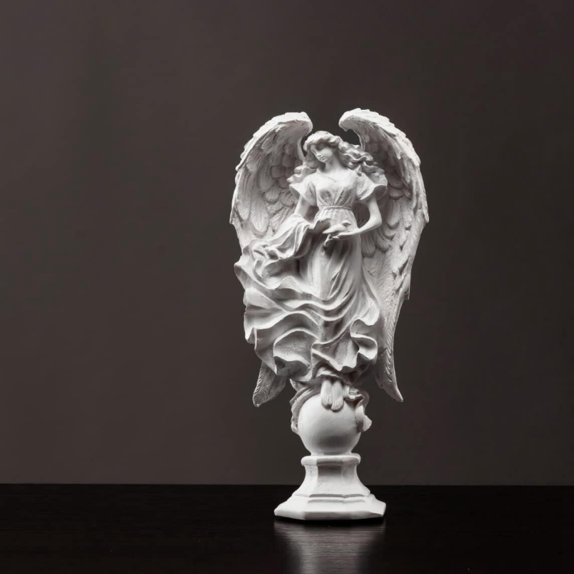 ガーデンオーナメント 樹脂工芸品 エンジェル 置物 おきもの F ガーデニング タイプ オブジェ 天使 ガーデン 庭 屋外 玄関 出窓 階段 天使置物 かっこい...