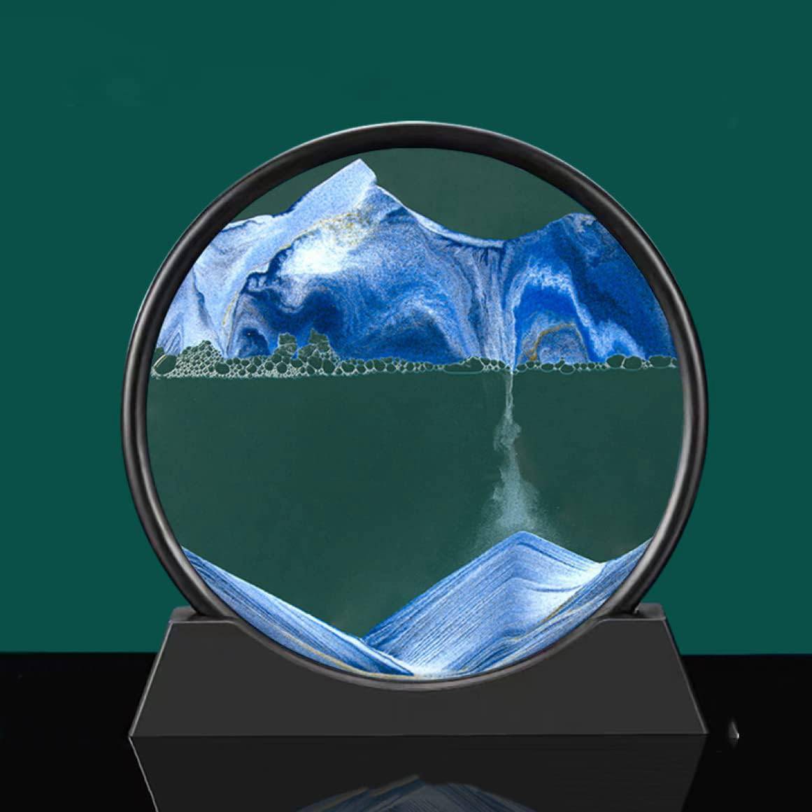 サンドピクチャー ラウンド 置物 モダン 砂絵 置き型 アート 丸型 インテリア 砂 タイプ おしゃれ 綺麗..