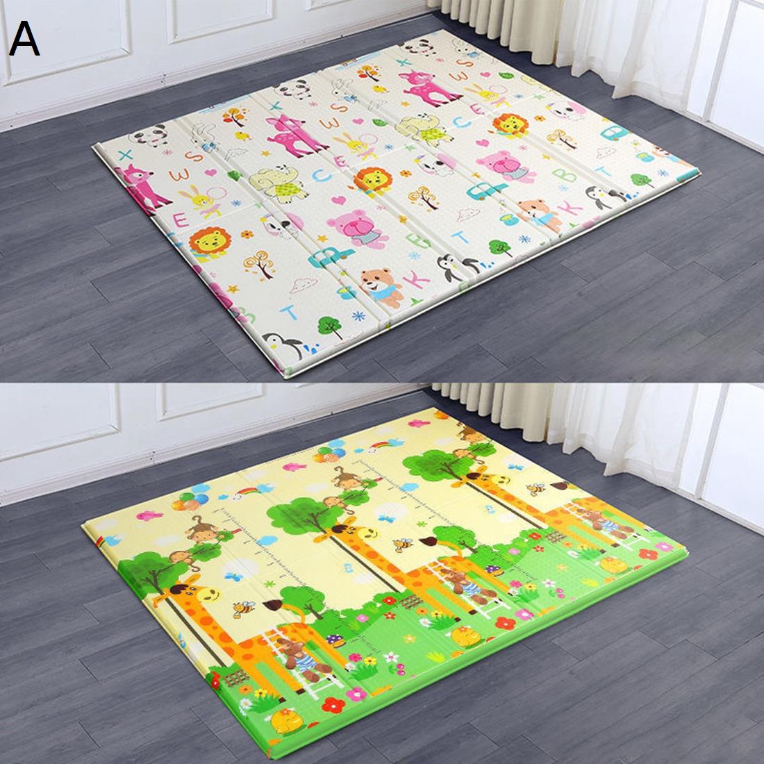 プレイマット リバーシブル XPE素材 エンボス加工 軽量 キッズ 赤ちゃん 子供用 幼児 ベビープレイマット 敷物 滑り止め 防水防汚 防寒放熱 弾力性 おしゃれ フロアマット クロールマット 無毒 知育 遊び 転倒防止 出産祝い