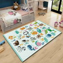 洗濯機で洗える 子供部屋 ラグ 知育 カラー マット 120x160cm おしゃれ ABC 英語 カーペット ロードマップ 道路柄 子ども部屋 キッズ ルーム ベビー 転倒防止 すべり止め付き 遮音