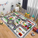 ラグマット 子供部屋マット 道路柄 ロードマップ 可愛い カラー プレイマット キッズラグ 80*120 カーペット 防音 防汚 洗濯いらず 子供ゲームパッド 遊びマット 床保護マット 低反発 保育園