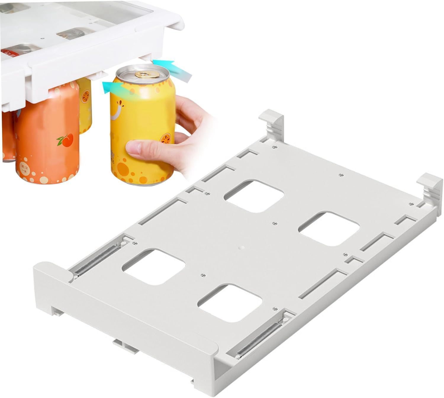 缶収納ラック 8缶収納 缶ストッカー 冷蔵庫収納 冷蔵庫ドリンクホルダー 缶ビール 炭酸飲料 ソーダ ハ..