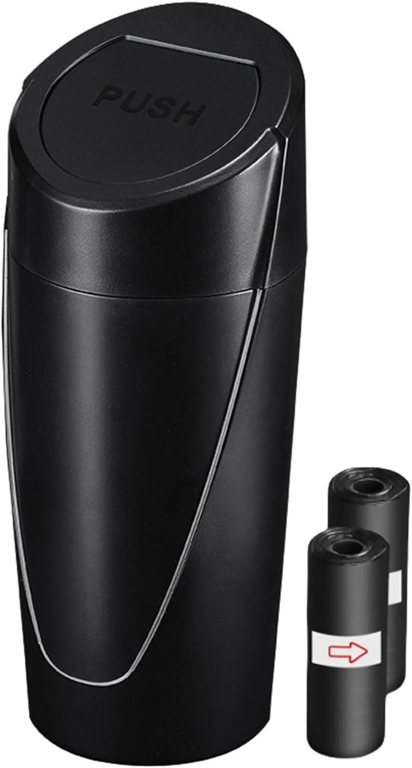 車用ゴミ箱 スリム 蓋付き 卓上ゴミ箱 ドリンクホルダー ボトル型 収納 小物入れ 簡単開閉 漏れ防止 ミ..