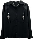 カジュアルシャツ メンズ 長袖 かっこいい シャツジャケット 開襟 ユニークなデザイン ベルト飾り 無地 リラックス 着心地が良い 吸水性 速乾性 春夏着 通勤...