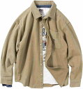 シャツ カジュアルシャツ メンズ 綿 長袖 シャツジャケット カーゴシャツ 折り襟シャツ 春秋用 厚手 軽い ワイド 速乾吸汗 通気性 合わせやすい 無地 デイリー アウトドア 旅行 オシャレ
