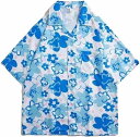 アロハシャツ メンズ 総柄 夏 半袖 ハワイ風 ビーチ 花柄シャツ 紫外線対策 薄手 原宿風 羽織り 通気速乾 男女兼用 トップス ゆったり おおきいサイズ リゾート 花火大会 お祭り