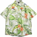 アロハシャツ メンズ 総柄 夏 花柄シャツ 半袖シャツ ハワイアン ビーチシャツ 日焼け止め カジュアル 汗染み防止 ボタニカル 植物柄 トップス ゆったり 大きいサイズ 旅行 アウトドア