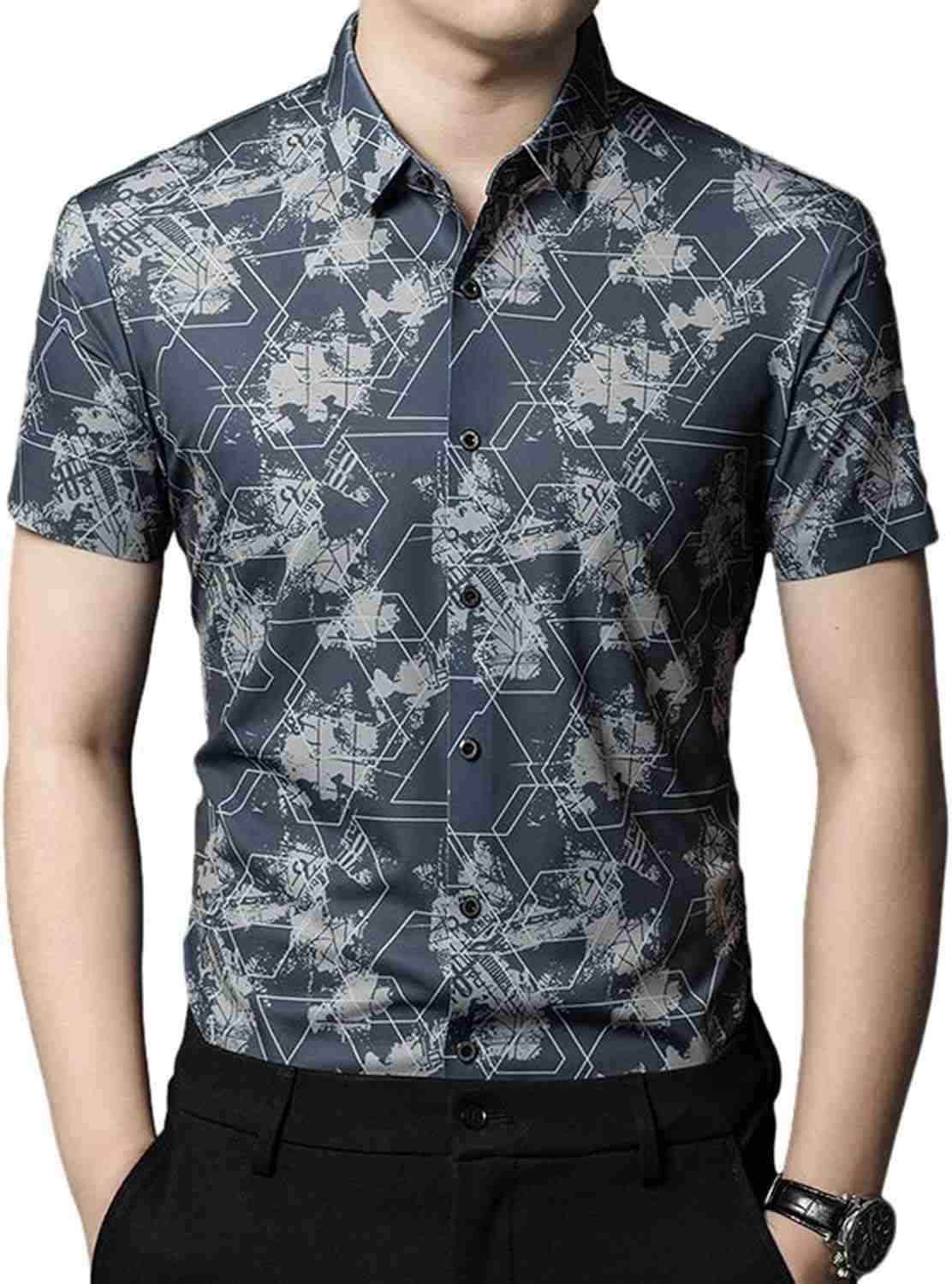 メンズ 花柄シャツ 半袖 カジュアル 開襟 ビジネス シニア 男性用シャツ 薄手 ライトアウター ストレッチ シワ防止 通気速乾 お肌に優しい ゆったり かっこいい 春夏秋