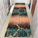 廊下敷きラグマット ロング ラグマット キリム柄 おしゃれ マット すべり止め加工 ふかふか すべり止め 防臭 吸水 速乾 80*200cm 掃除易い 屋内 床暖房対応 オールシーズン適用 廊下用ラグ