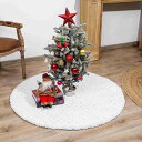 クリスマスツリー オーナメント ツリーカバー 90cm クリスマス用品 可愛いツリースカート インテリア 洗える ウォッシャブル 消臭 ペット対応 滑り止め付き シャギー マイクロファイバー ふわふわ
