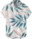 和柄シャツ 花柄 メンズ アロハシャツ 夏 ヤシの木 半袖シャツ ビーチシャツ 総柄プリントシャツ プリントシャツ 軽量 UVカット 温泉 花柄 イベント 祭り ハワイ風 プール 海 通気 ハワイアン