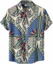 アロハシャツ メンズ 大きいサイズ ビーチシャツ 半袖 半袖シャツ 和柄 花柄 夏服 通気 速乾 ハワイアンシャツ 夏 軽量 ハワイ風 UVカット カジュアル ビーチシャツ 薄手 爽やか 柄シャツ 海