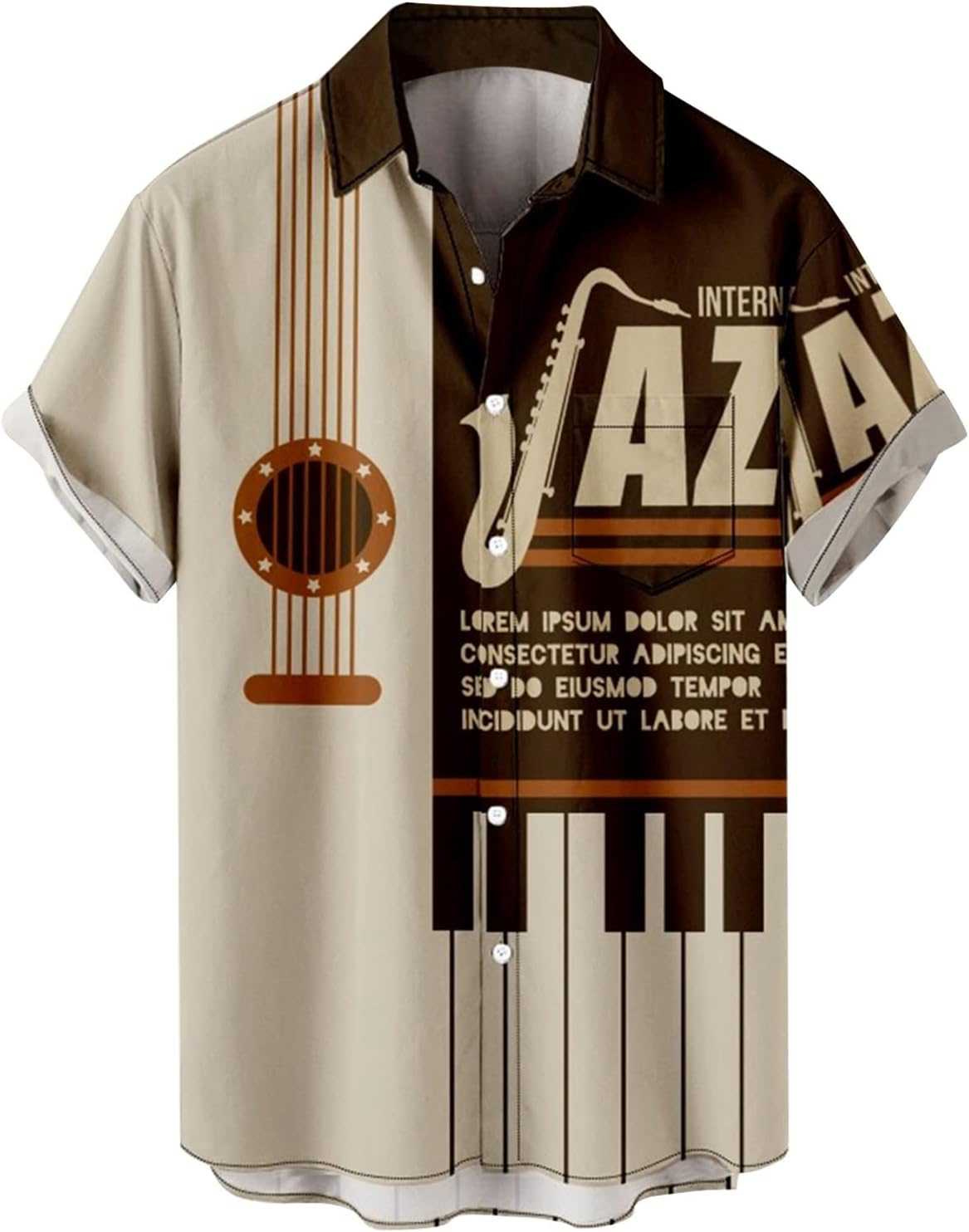 アロハシャツ メンズ カットソー 大きいサイズ 5L 派手 シャツ 半袖 カジュアル 総柄 通気 日焼け止め ..