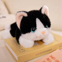 ぬいぐるみ 猫 ネコ 黒 白 リアル 大きい 可愛い 抱き枕 本物そっくり リアル ふわふわ 動物 リアル 猫のぬいぐるみ 人形 おもちゃ 子供 キッズ こども...