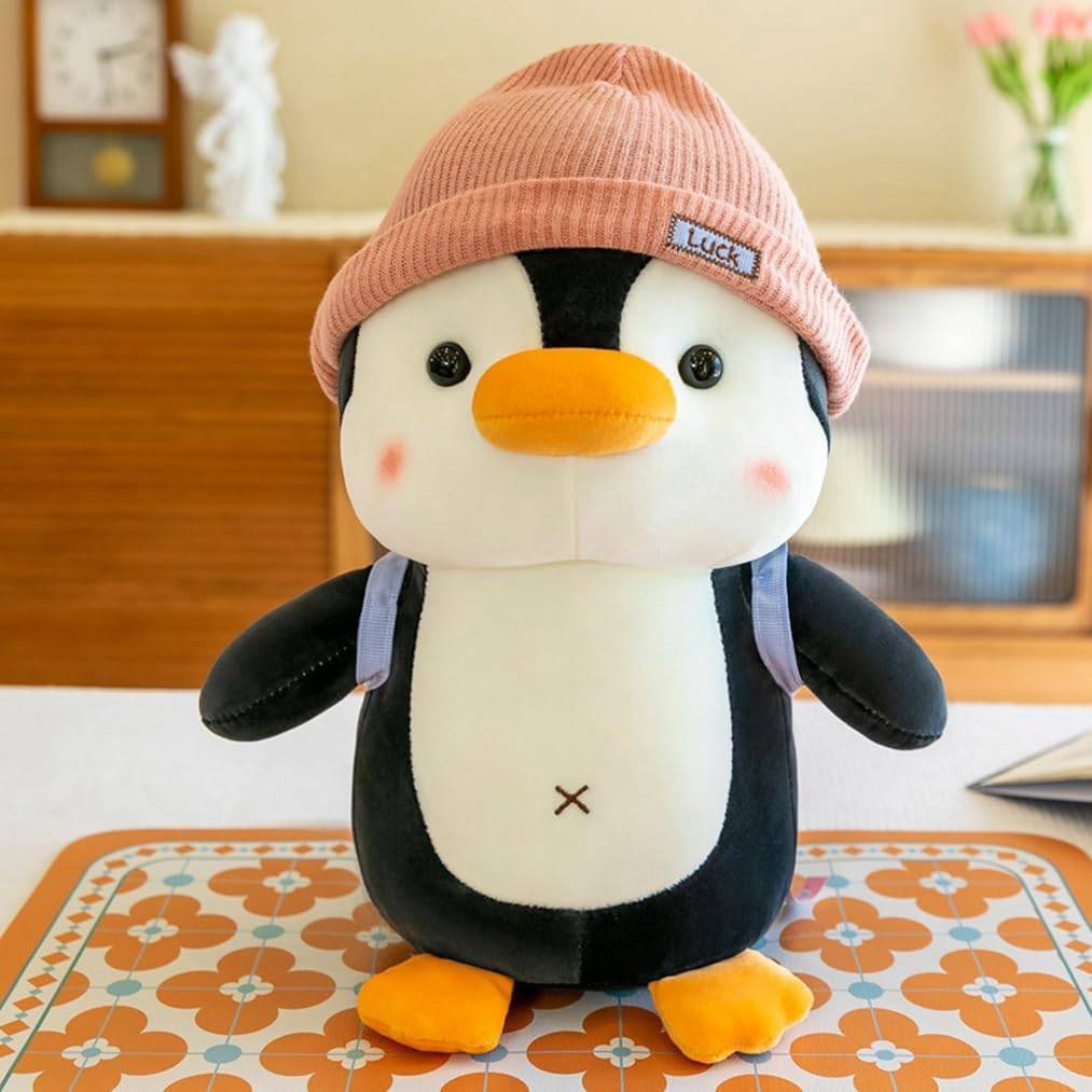 ペンギン ぬいぐるみ 抱き枕 人形 可愛い ペンギン 縫い包み 小さい 可愛い 丸っこい 添い寝枕 小さい ペンギンクッション ふわふわ スーパーソフト 23cm 女性 プレゼント ピンク 置物 ペン