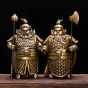 仏像 金剛力士像 2体セット ブロンズ像 風水 阿吽像 厄除け 開運 縁起 最強の守護神 仏教 仏像置物 高さ21cm