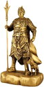 西遊記 清源妙道真君/二郎神 楊・&哮天犬 美術品 真鍮製 神像 仏像 フィギュア 仏像 置物 大願成就 開運 厄除け 運気向上 金運 商売繁盛 風水 (高さ3...