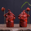 金剛力士 仏像 10cm 阿吽像 高級天然木彫り(2体セット)守り本尊 守護仏 風水グッズ 木彫り 置物