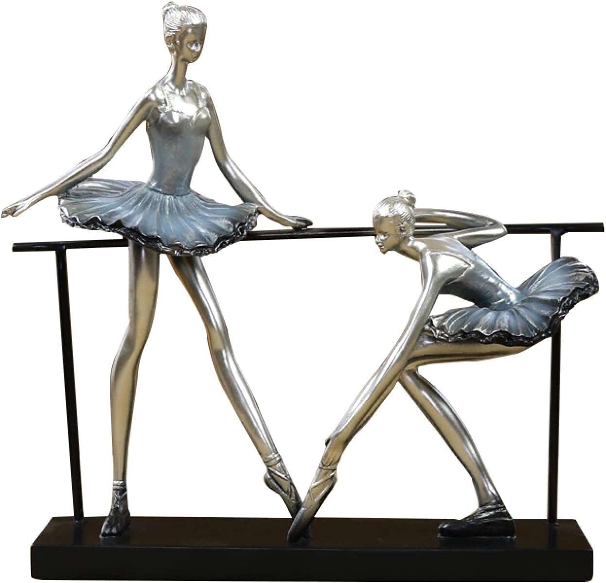 装飾置物 樹脂バレエ少女彫刻ダンサーの装飾鉄の芸術と工芸品の装飾品