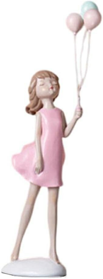 卓上装飾風船の女の子の彫像と彫刻子供の装飾の置物