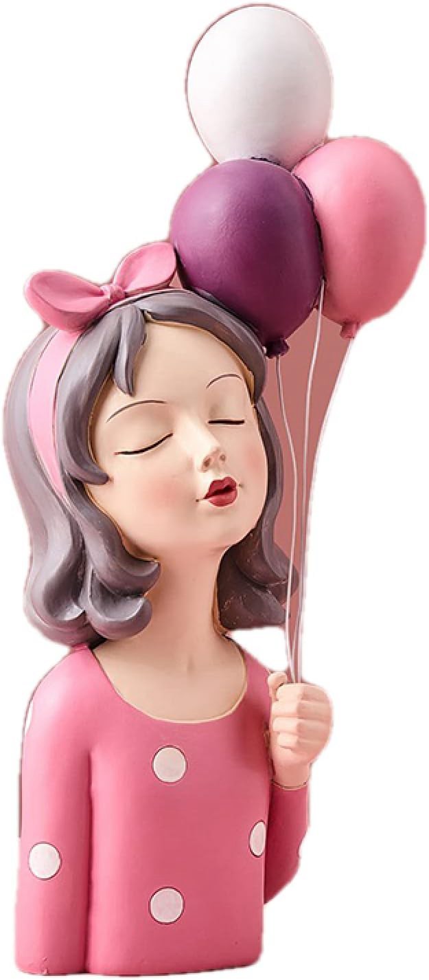 装飾置物 現代の風船の女の子の置物樹脂のキャラクターの像の装飾