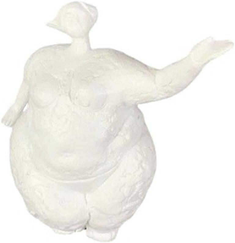 装飾飾りフィギュア家の装飾の彫像のための白い樹脂の太った女の子のフィギュアの置物