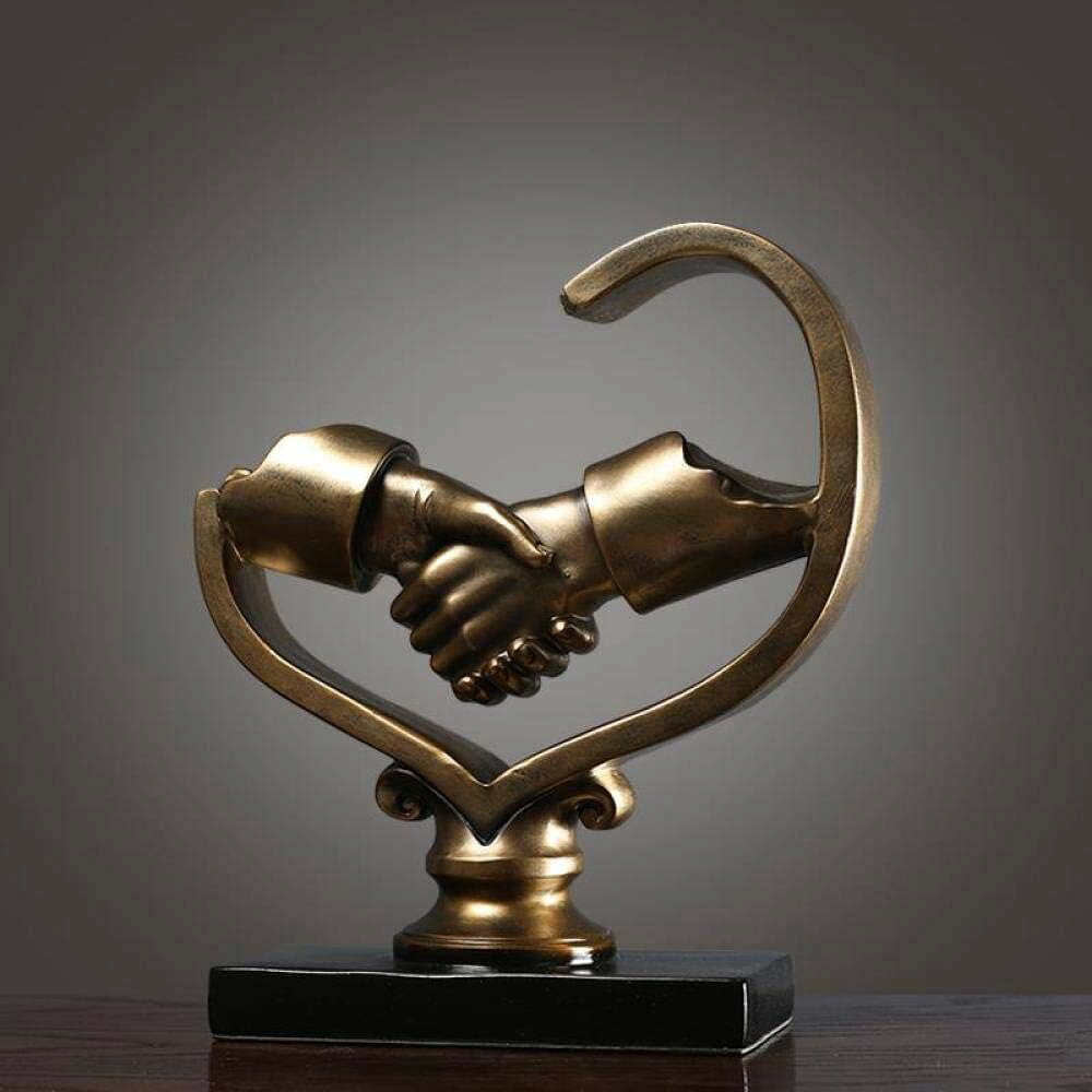 置物の家の装飾 握手モデルフィギュアハンドインハンドフィギュアスタチューレジンクラフト