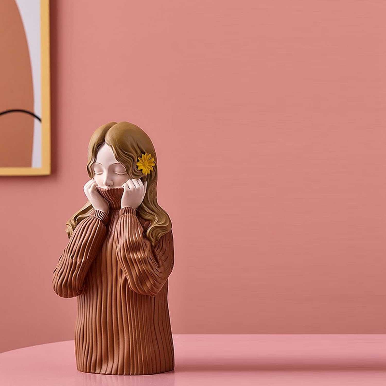 装飾像 恐れを知らぬ少女像モダンな女の子の部屋の装飾置物の彫刻