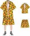 セットアップ メンズ アロハシャツ サーフパンツ おしゃれ 半袖 Tシャツ ハーフパンツ ビーチシャツ ビーチパンツ 花柄 シャツ 柄パン ゆったり 海辺 大きいサイズ 涼しい 通気 柄付き おしゃれ