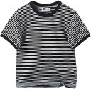 半袖Tシャツ 子ども服 男の子 女の子 カットソー Tシャツ キッズ 綿T ボーイズ ストライブ クルーネック 90cm~130cm 通気 吸湿 夏