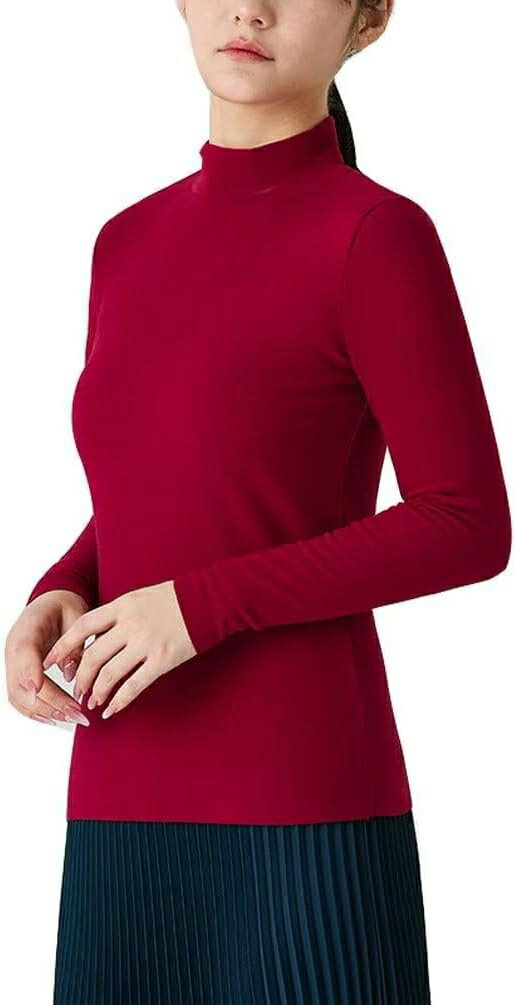 あったかインナーシャツ レディース インナーウェア 吸湿発熱 ストレッチ 長袖 ヒートテック リブ編み ..