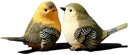 -JP ガーデンオーナメント 鳥 置物 2点セット かわいい 鳥 ガーデニング オブジェ ガーデン ネコの置物 インテリア 庭 オブジェ 屋外 玄関 階段 出窓...