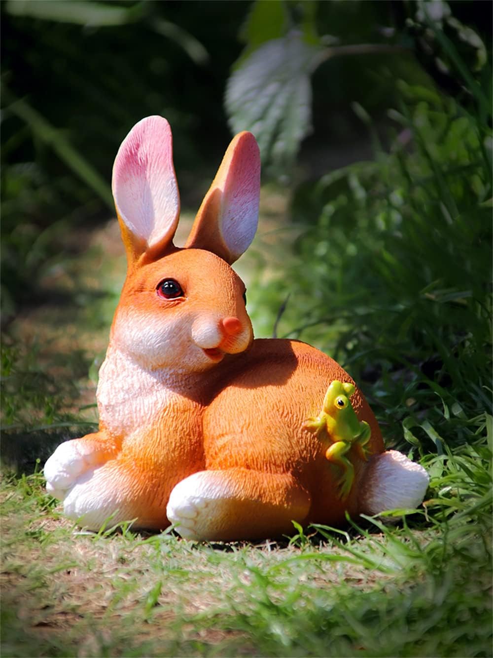 ガーデンオーナメント ウサギとカエル 置物 ガーデニング 雑貨 ウサギ カエル ガーデンオブジェ 樹脂 飾り インテリア アウトドア 部屋 庭 デコレーション おしゃれなデザイン かわいい プ