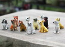 -JP 犬のオブジェ 12点セット ガーデンオーナメント ガーデニングオブジェ マイクロ景観 可愛い もえもえ 樹脂オブジェ エンジェル 癒し系 置き物 庭 屋外 デコレーション アニマル 雑貨 ディ
