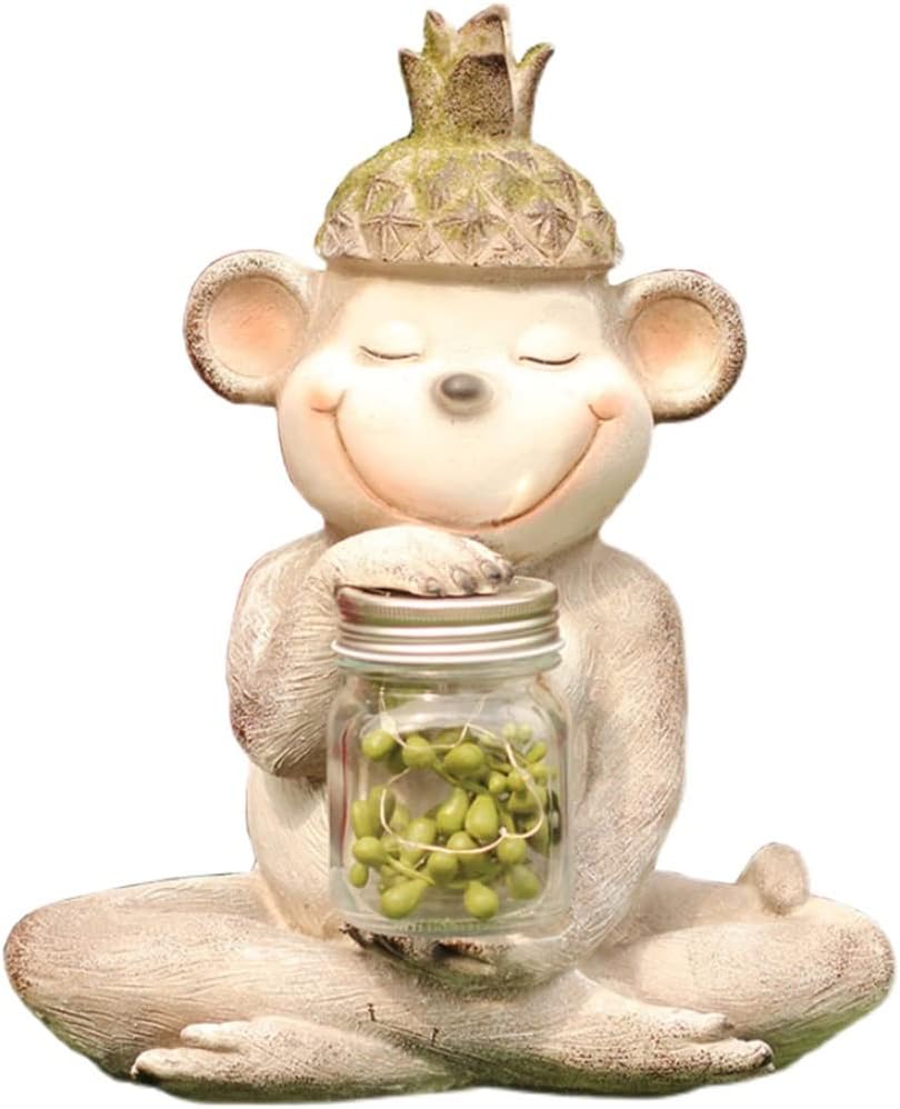 ソーラーオーナメント 動物 置物 ガーデニング オブジェ ガーデン 庭 屋外 玄関 出窓 階段 おしゃれ ガーデニング雑貨 ガーデンオブジェ 電池不要 プレゼン...