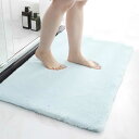 バスマット 吸水 ソフト マット 洗えるバスマット 40*60CM 速乾 柔らか 滑り止め 水色 やわらか 無地 大きいサイズ 割れない 抗菌 フロアマット シンプル インテリア ソフトバスマット 冷