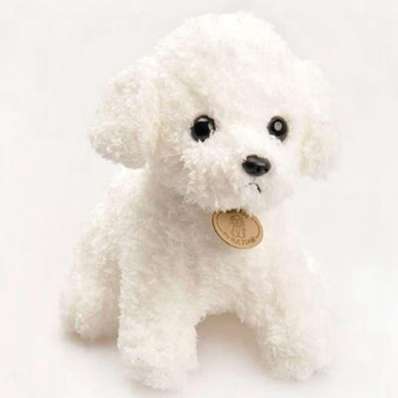 リアルな白い犬のぬいぐるみ,大人のおもちゃ,人形,子犬,動物
