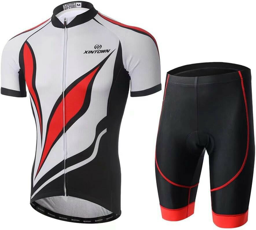 サイクルジャージ メンズ 半袖 上下2点セット Tシャツ サイクルパンツ 吸汗 速乾 スポーツ パッド 自転..