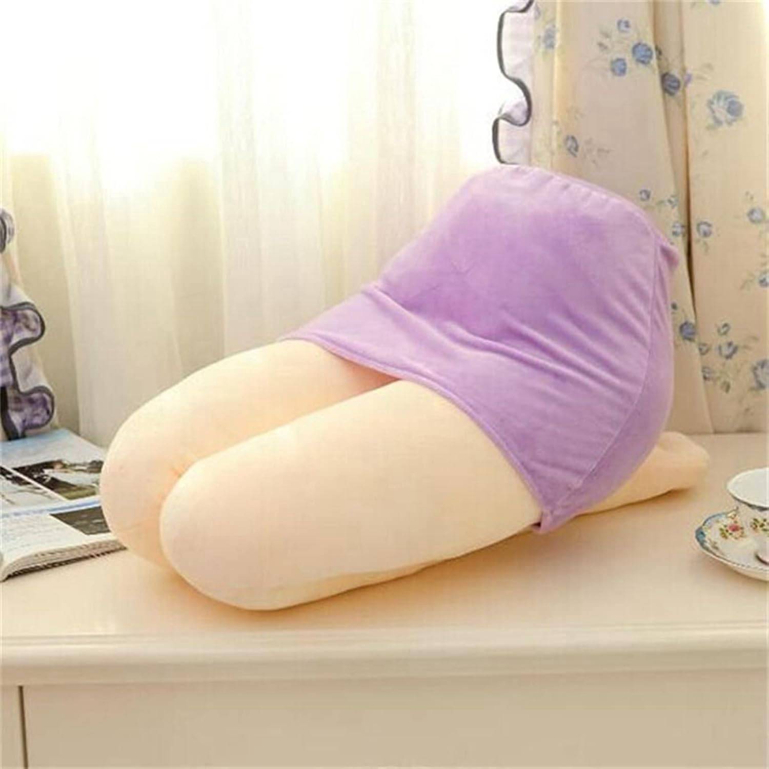 抱き枕 クッション おもしろ ふわふわ 快眠 添い寝 クリスマス 忘年会 誕生日 プレゼント いたずら 昼寝枕 クッション 贈り物 癒し 安眠グッズ 紫色 50*30cm 枕 ピロー おもしろグッズのサムネイル