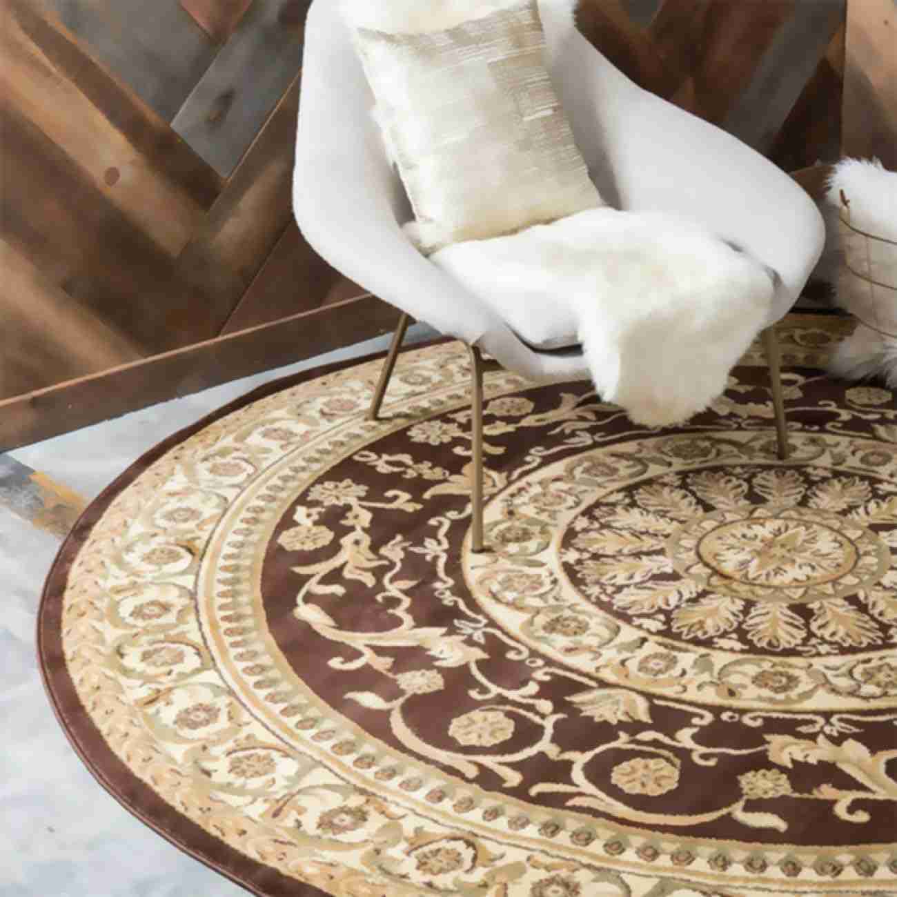 ヴィンテージ 風 ラグ トルコ絨毯 200×200 じゅうたん風 おしゃれ パッチワーク 柄 ウィルトン織柄 100cm カーペット タイプ24 約 2畳 大 レッド 赤 ブラウン アンティーク調 ラ