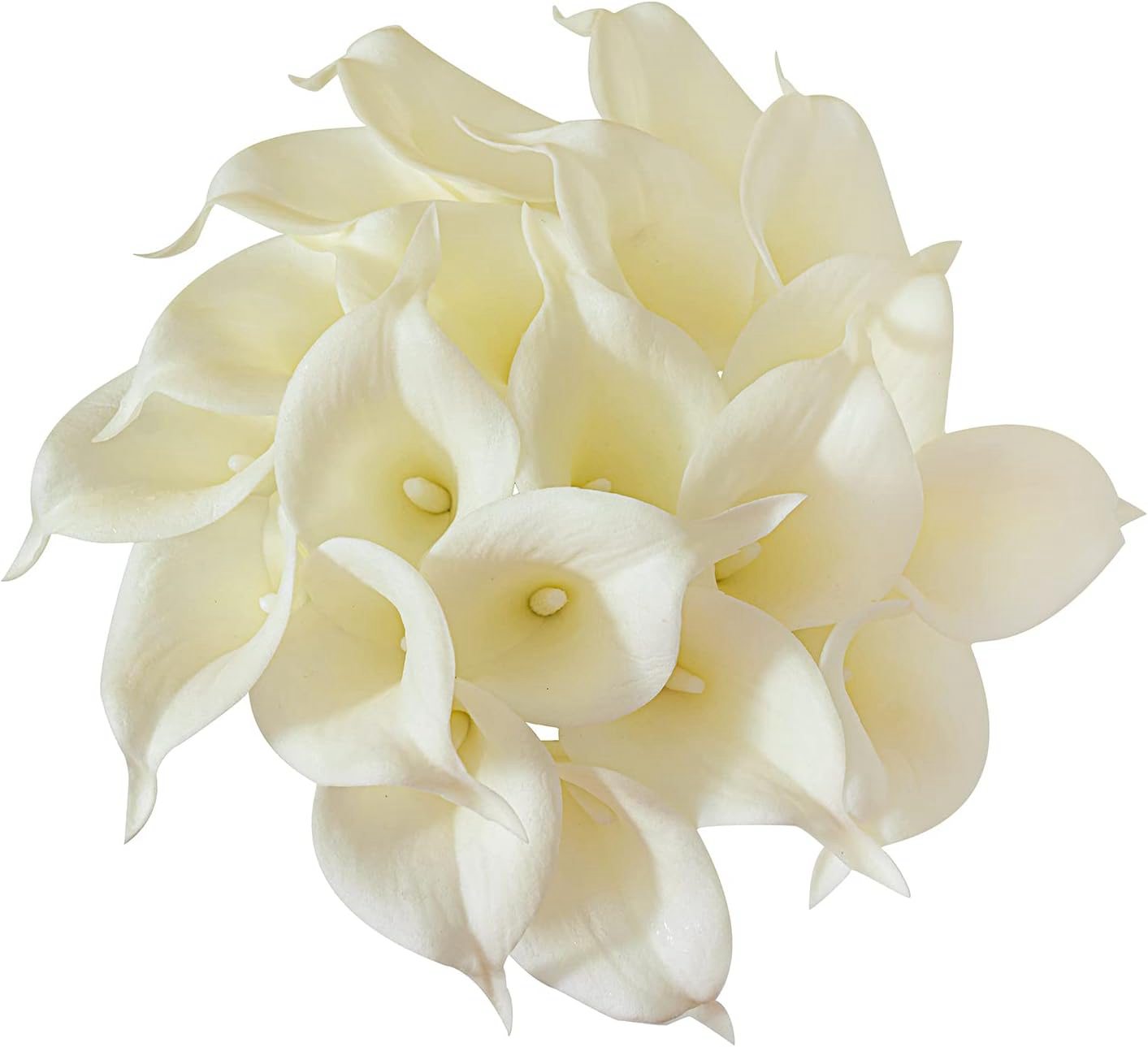 カラーリリー 造花 20本 オランダカイウ シングル cally lily アレンジ 花束 結婚式 パーティー 様々な イベント 室内インテリア ホワイト