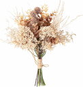 ドライフラワー ブーケ 壁掛け 花束 ドライフラワー 風 造花 フェイク 前撮り 玄関 インテリア テーブル 装飾 花 プレゼント 1束入り ベージュ