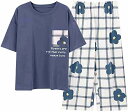 パジャマ レディース 部屋着 ルームウェア 服 綿100% カットソー 半袖 上下セット 春 夏 秋 M L XL 2XL(4)