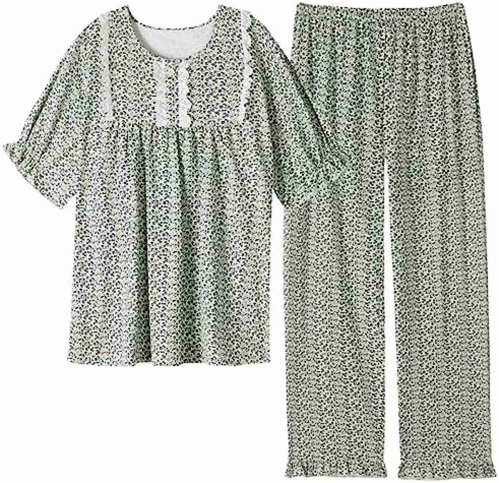 パジャマ レディース 花柄 夏 半袖 95%綿 ルームウェア 上下セット 姫系 フリル かわいい 大人 おしゃれ 部屋着 薄手 大きいサイズ 通気 吸汗