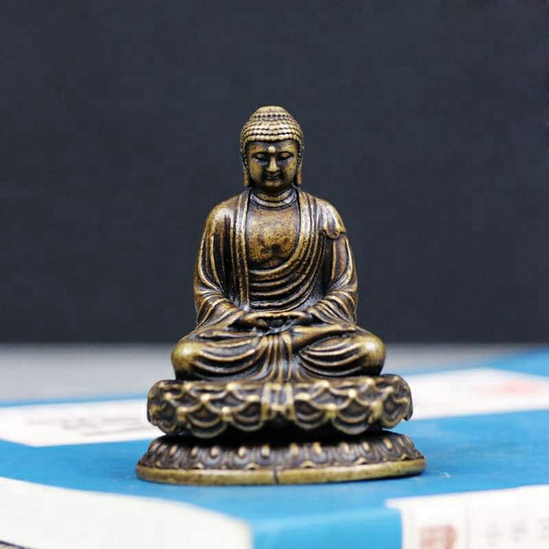 ミニ 仏像 釈迦如来座像 5cm『曹洞宗・臨済宗・天台宗』銅製 置物 仏壇用のご本尊仏像