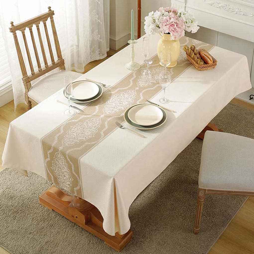 テーブルクロス はっ水加工 ポリエステル 北欧風 ベージュ 長方形 100x160cm テーブルカバー マルチクロス 撥水 デスクマット 汚れ防止 耐熱 耐久性 布 食卓カバー テーブルマット 家庭用