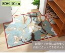 【全店通用10%OFFクーポン】80×110cm 玄関マット キッチンマット ロングサイズ ベッドサイドマット 室内 屋外 ドアマット オシャレ 花柄 室内用 泥落とし 洗える 風水 北欧 滑り止め 防音 家庭用 サイズ選択可 敬老の日