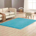 カーペット ラグマット 滑り止め付き 40*60cm 北欧 無地 防音 長方形 幼稚園 防ダニ 遮音効果 耐久性 無地 ベッドサイドマット 無地柄 極厚毛 冬用 1年中使える 極厚毛 遮音効果 ブルー